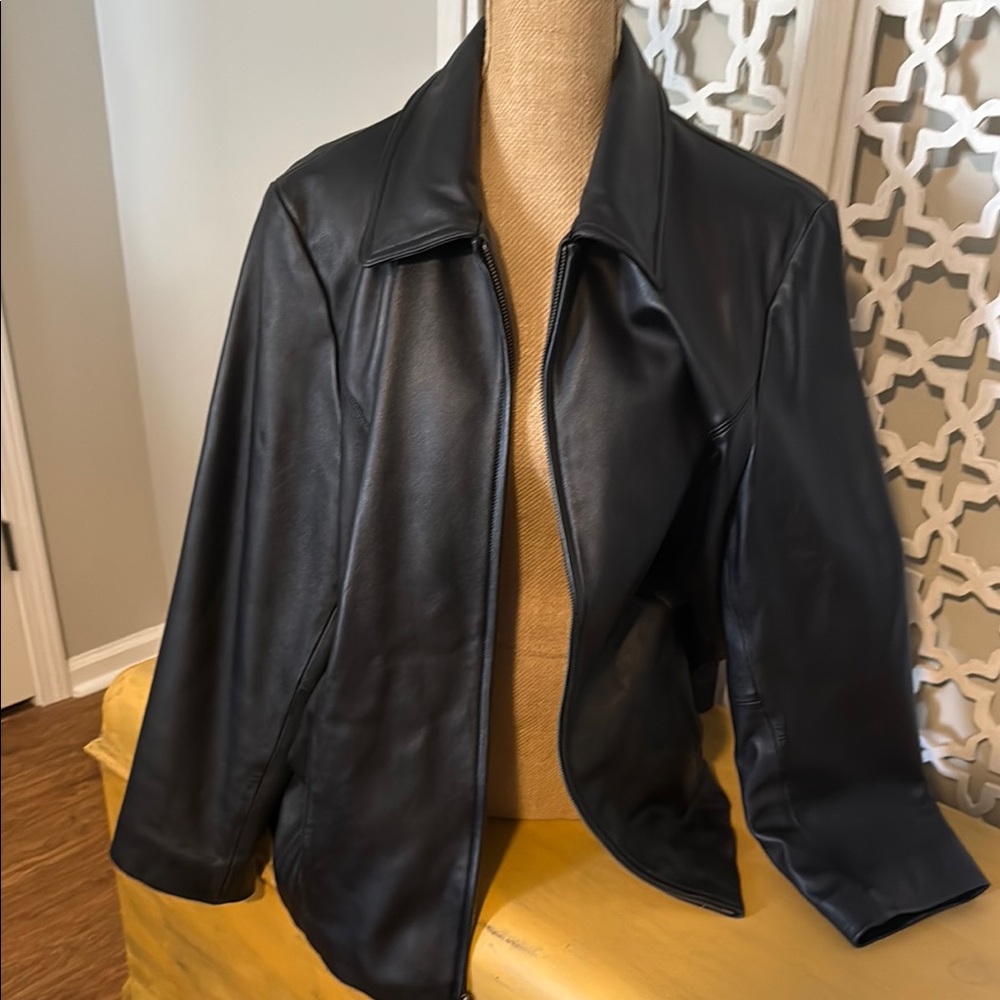 Lane Bryant Black Leather Jacket